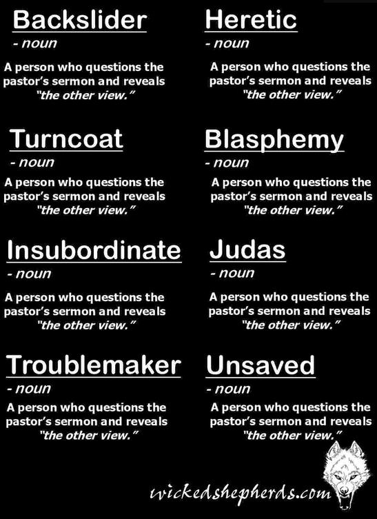 Someone who questions the pastor