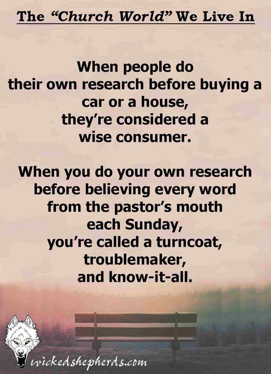 Doing your own research in church
