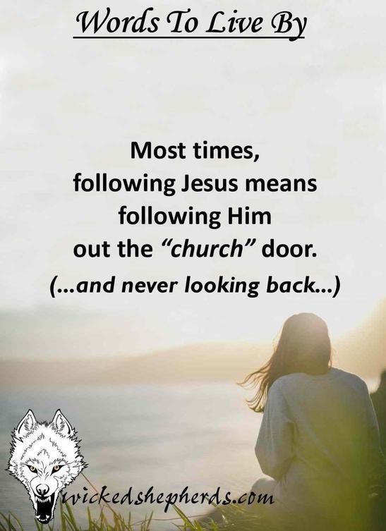 Following Jesus out the church door