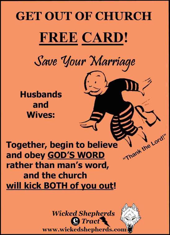 Get out of church FREE CARD