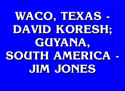 Jeopardy Answer - OBEY THEM
