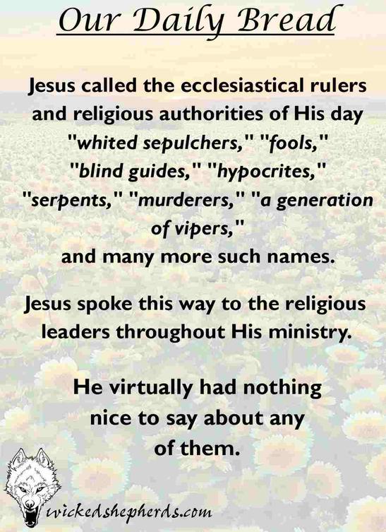 Jesus speaking to the religious leaders