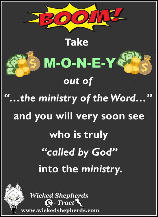 MONEY and the ministry of the Word