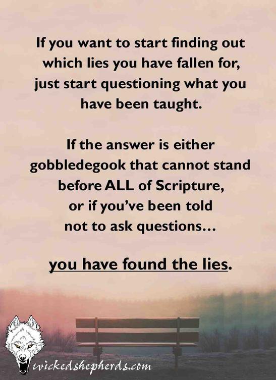 Questioning what you have been taught