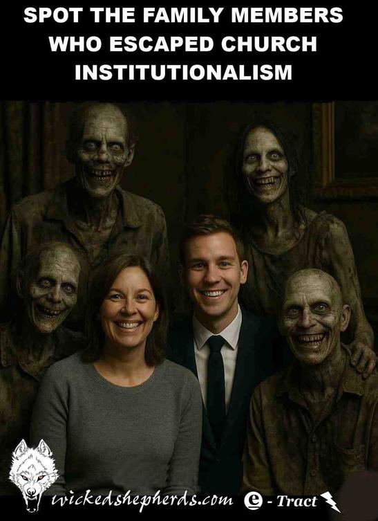 Spot the family members who escaped church