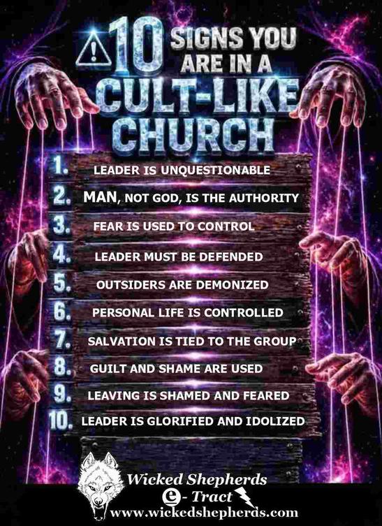 Ten signs you are in a cult church