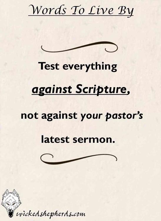 Testing everything against Scripture