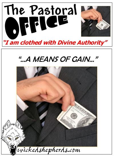 The pastor and a means of gain