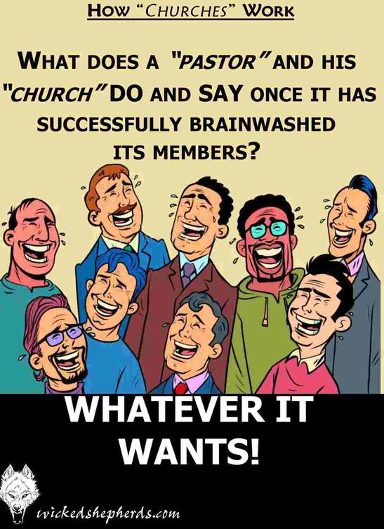 The pastor and his church brainwashing the members