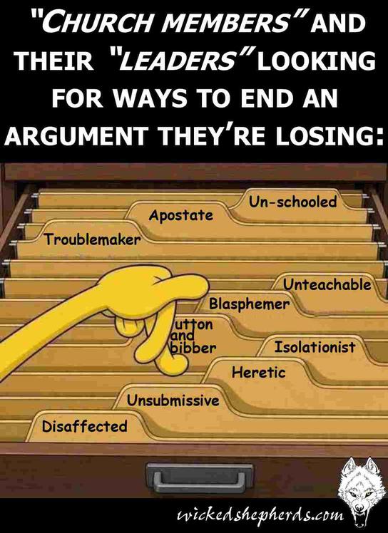 The pastor and losing an argument