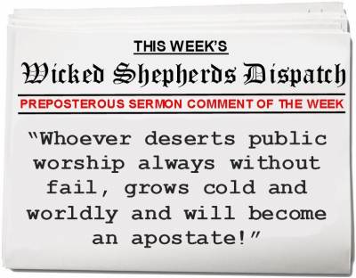Whoever deserts public worship